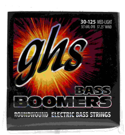 GHS Electric Bass Guitar 6-String Boomers Medium Light 0.30 - 125 Gauge
