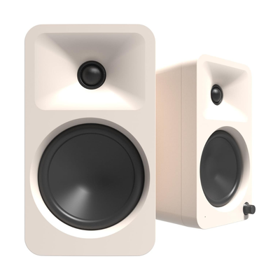 Kanto Audio ORA4 140W Powered Reference Speakers with Bluetooth 5.0 and USB-C Input, Type G Power Cord, Cream (Sold in Pairs)
