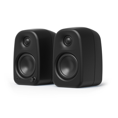 Kanto Audio UKI 100W Desktop Speakers with Bluetooth, USB-C, Headphone out, Onyx (Matte Black), Sold in Pairs