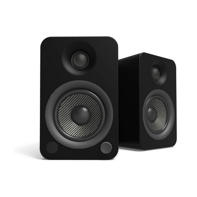 Kanto Audio YU4MB Powered Speakers with Bluetooth and Built-in Phono Preamp, Type F and Type G Power Cords, Matte Black (Sold in Pairs)