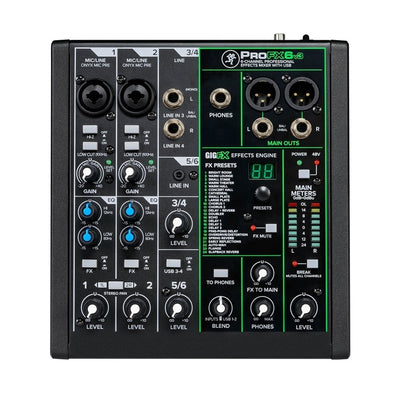 Mackie ProFX6v3 Professional 6 Channel Mixer with Effects & USB