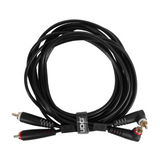 UDG Gear UDG Ultimate Audio Cable Set RCA Straight - RCA Angled, Black, 3 m