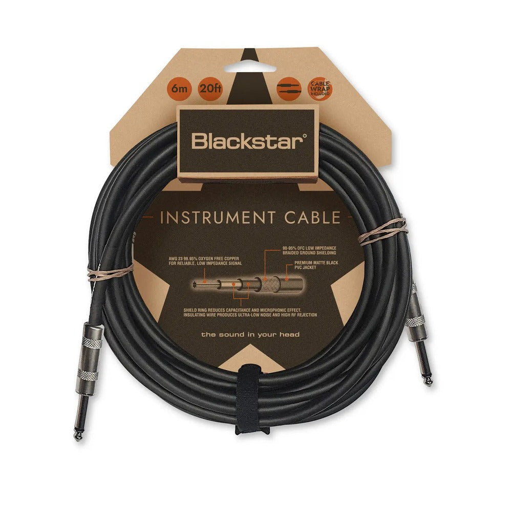 Blackstar 3 Meters Standard Instrument Cable Straight ¼” Jack to Straight ¼” Jack