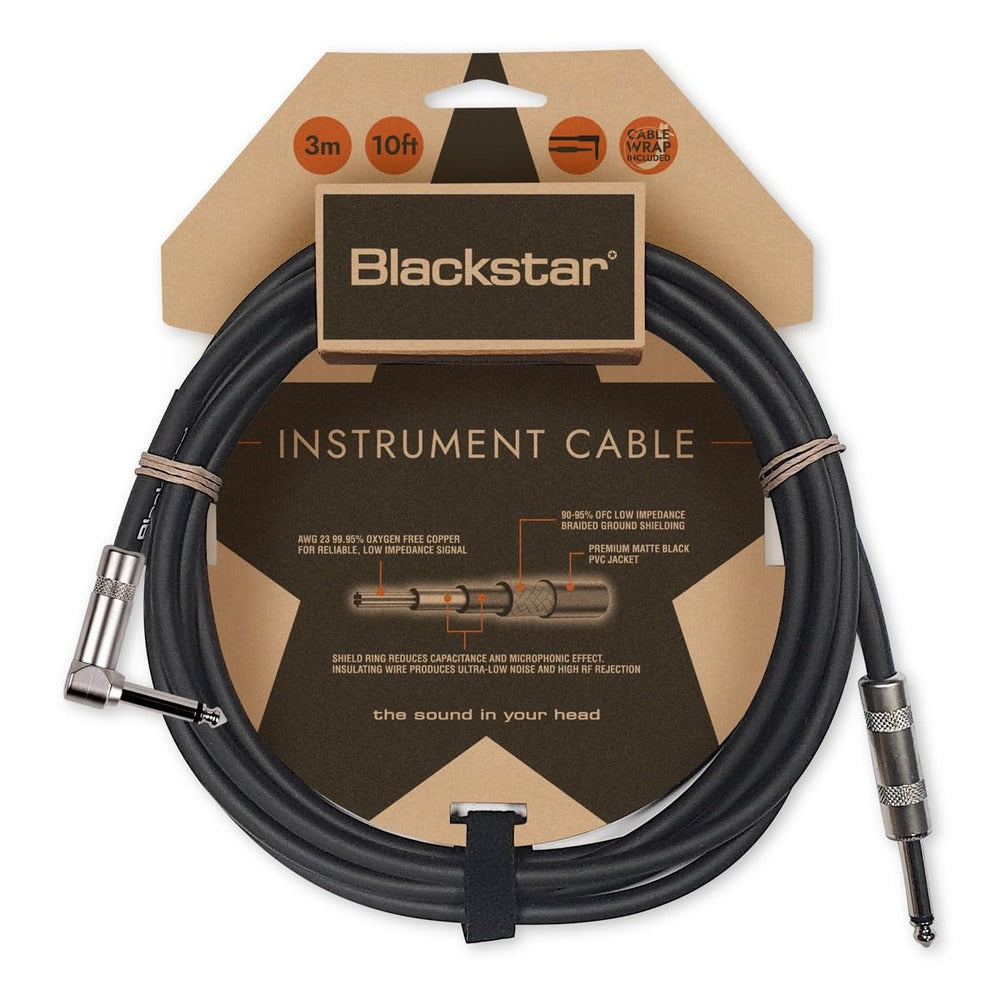 Blackstar 6 Meters Professional Instrument Cable Straight ¼” Jack to Angled ¼” Jack