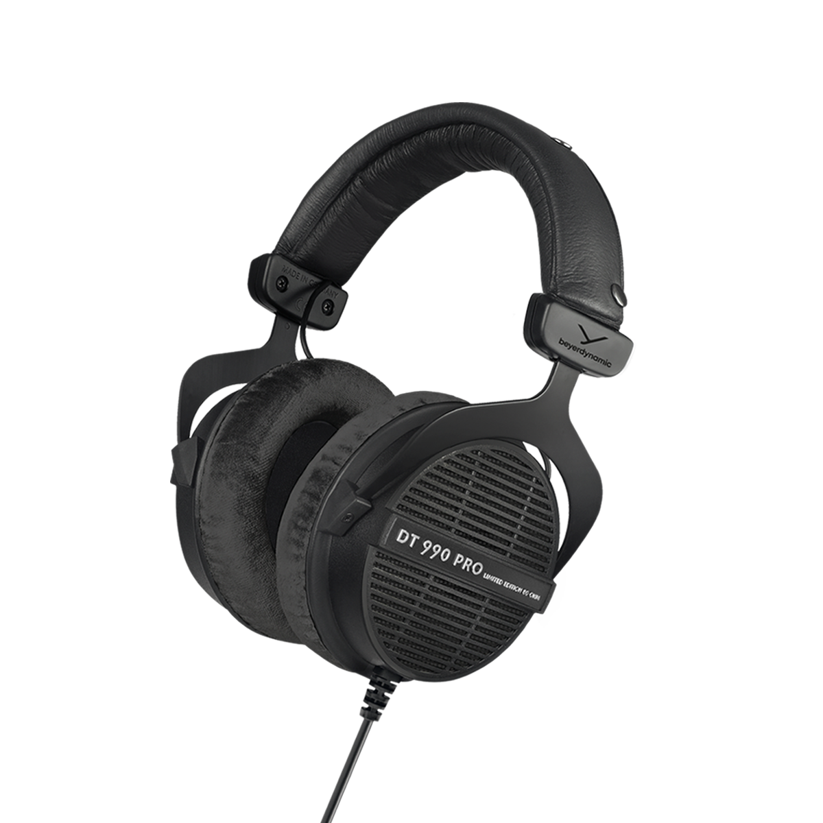 Beyerdynamic Dt 990 Pro Over-Ear Studio Monitor Headphones - Open-Back Stereo Construction, Wired (80 Ohm, Black (Limited Edition))