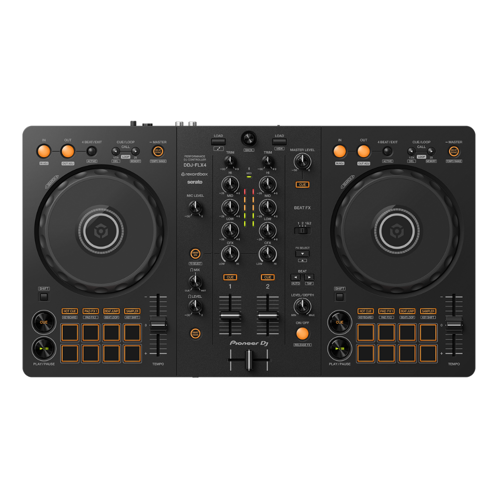 Pioneer DJ DDJ-FLX4 2-Channel DJ Controller, Black (Compatible with Rekordbox and Serato DJ Lite)