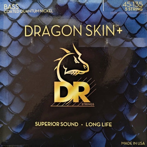 DR Strings 6-String Dragon Skin+ Bass Quantum Nickel 32-135 Gauge