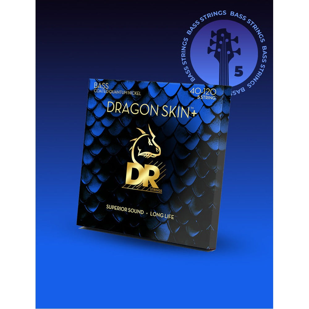 DR Strings 6-String Dragon Skin+ Bass Quantum Nickel 32-135 Gauge