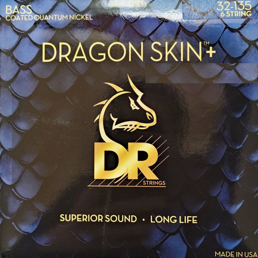 DR Strings 6-String Dragon Skin+ Bass Quantum Nickel 32-135 Gauge