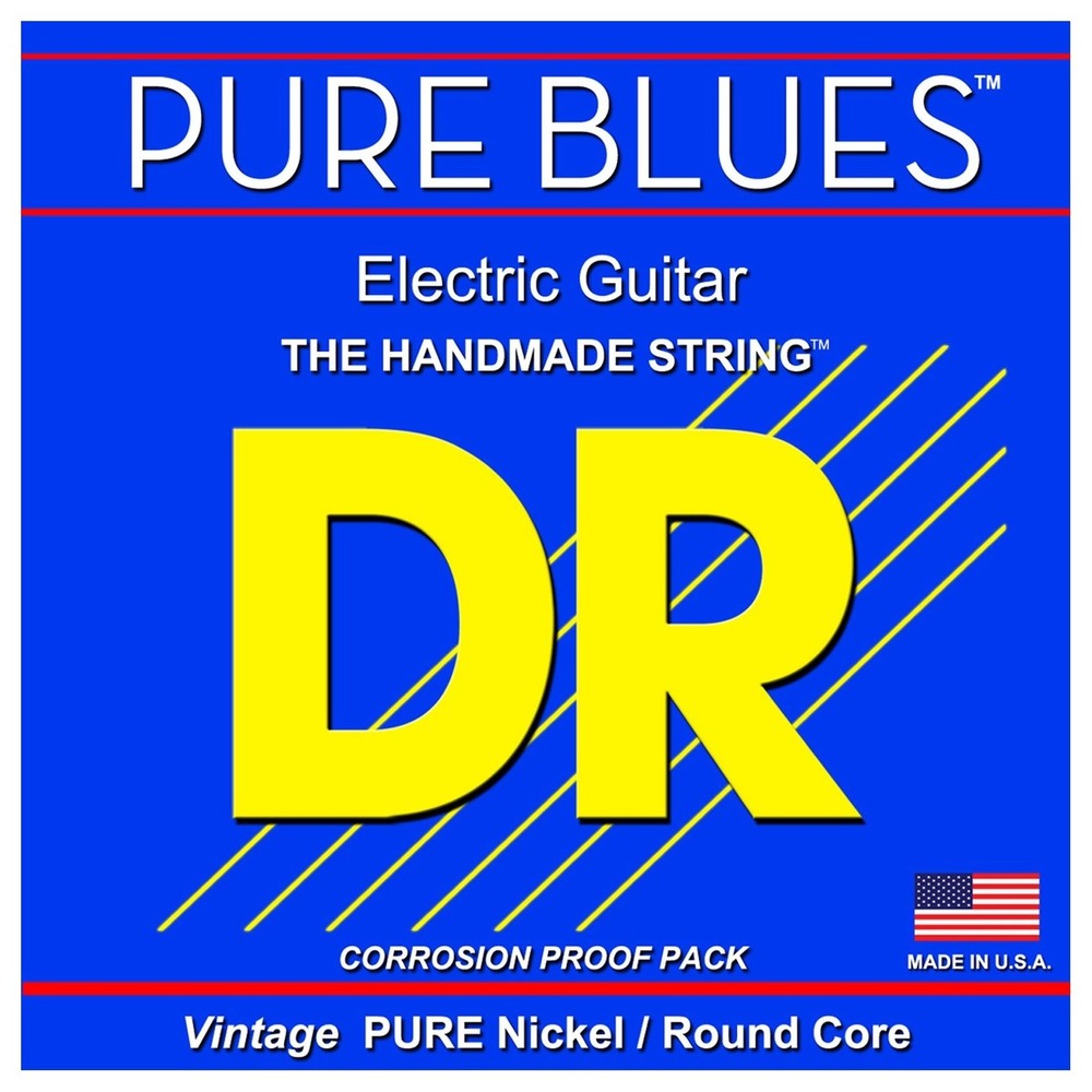 DR Strings Pure Blues Pure Nickel Electric Guitar Strings 09 - 042 Lite Gauge