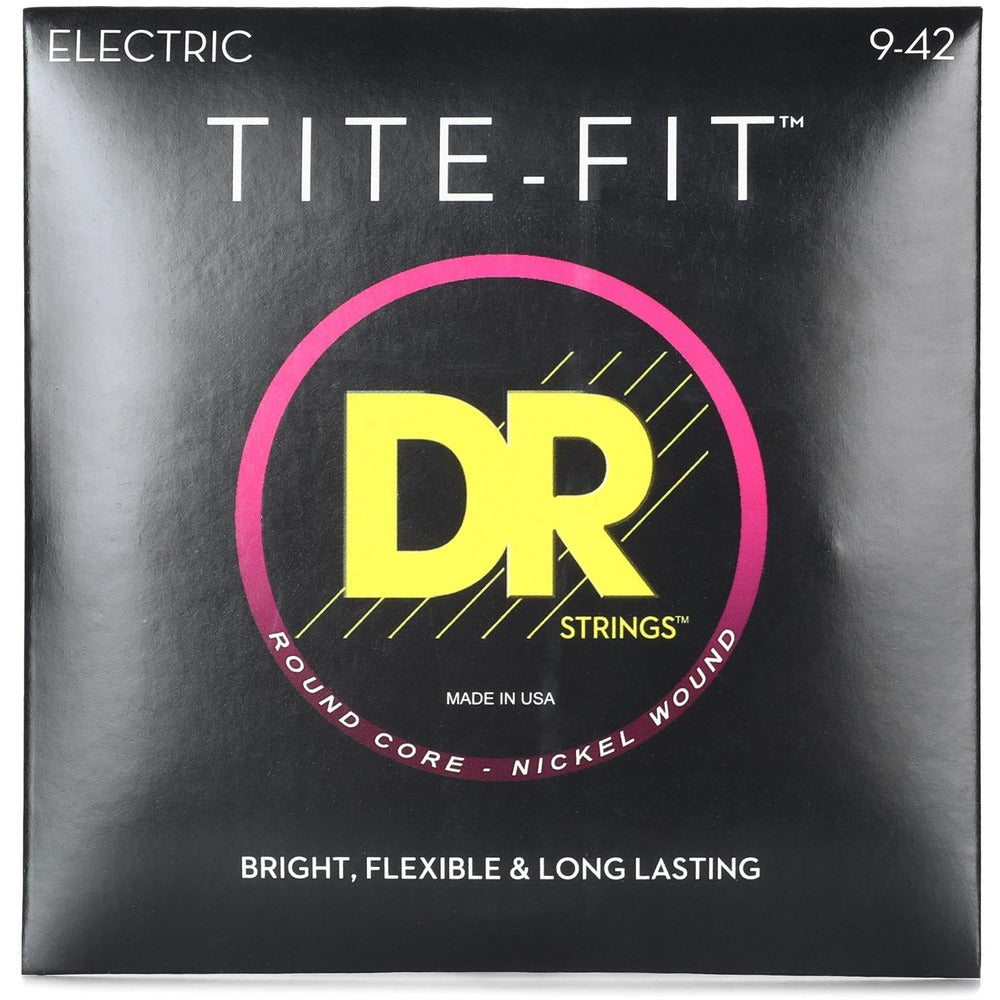 DR Strings Tite-Fit Compression Wound Electric Guitar Strings 09 - 046 Lite and Heavy Gauge