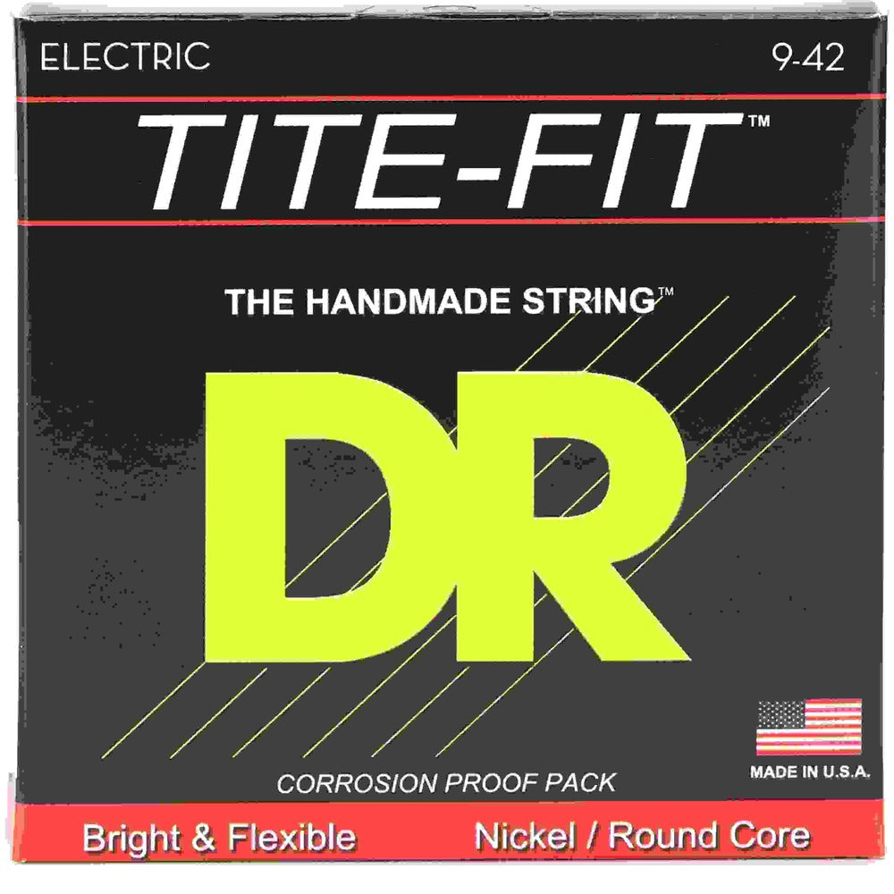 DR Strings Tite-Fit Compression Wound Electric Guitar Strings 09 - 042 Lite Gauge