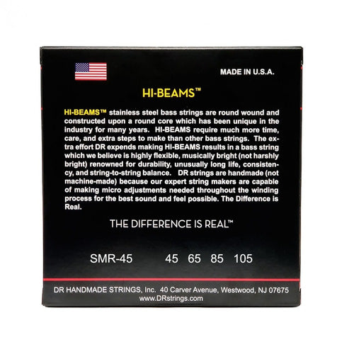 DR Strings 4-String Hi-Beam Bass 45-105 Medium Gauge