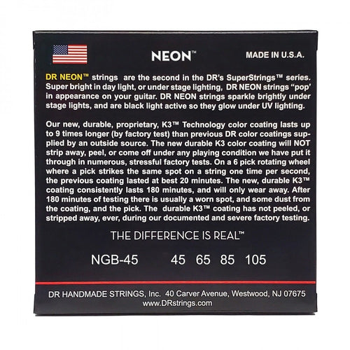 DR Strings Hi-Def Neon Green K3 Coated Electric Guitar Strings 009 - 042 Light Gauge