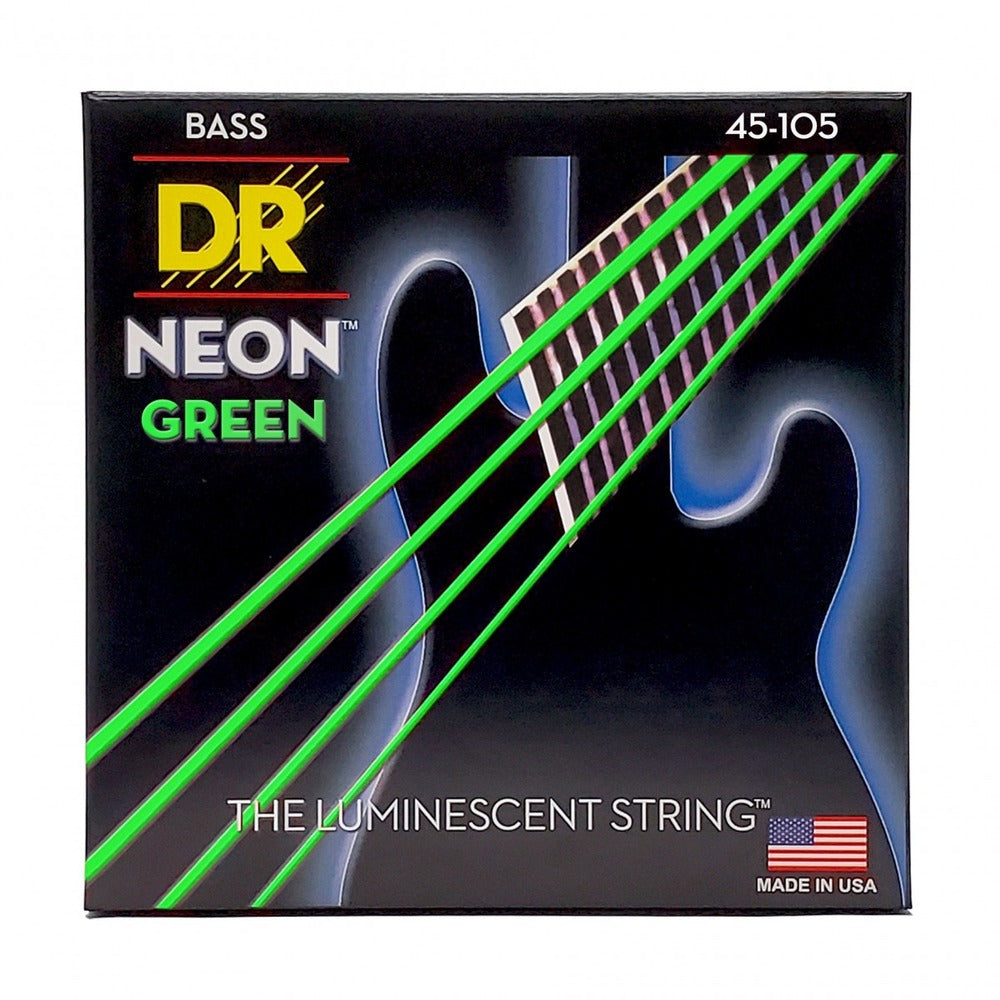 DR Strings Hi-Def Neon Green K3 Coated Electric Guitar Strings 009 - 042 Light Gauge