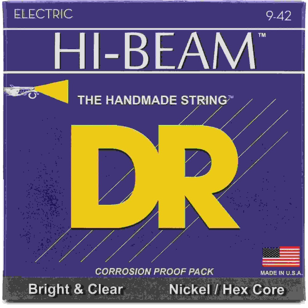 DR Strings Veritas Electric Guitar Strings 09 - 042 Light Gauge 3 Free Strings