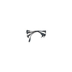 EBS DC Right Angled Flat Power Split Cable, 90 Degrees, One to Four