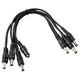 EBS DC Right Angled Flat Power Split Cable, 90 Degrees, One to Six