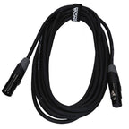Enova 10 Meters XLR Female to XLR Male Microphone Cable 3-Pin Analogue & AES with Velcro