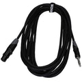 Enova 10 Meters XLR Female to 1/4" Plug 3-Pole Microphone Cable 3-Pin Analogue & AES with Velcro