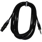 Enova 5 Meters XLR Male to 1/4" Plug 2-Pole Microphone Cable Analogue & AES with Velcro