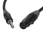 Enova 7 Meters XLR Female to 1/4" Plug 3-Pole Microphone Cable 3-Pin Analogue & AES with Velcro