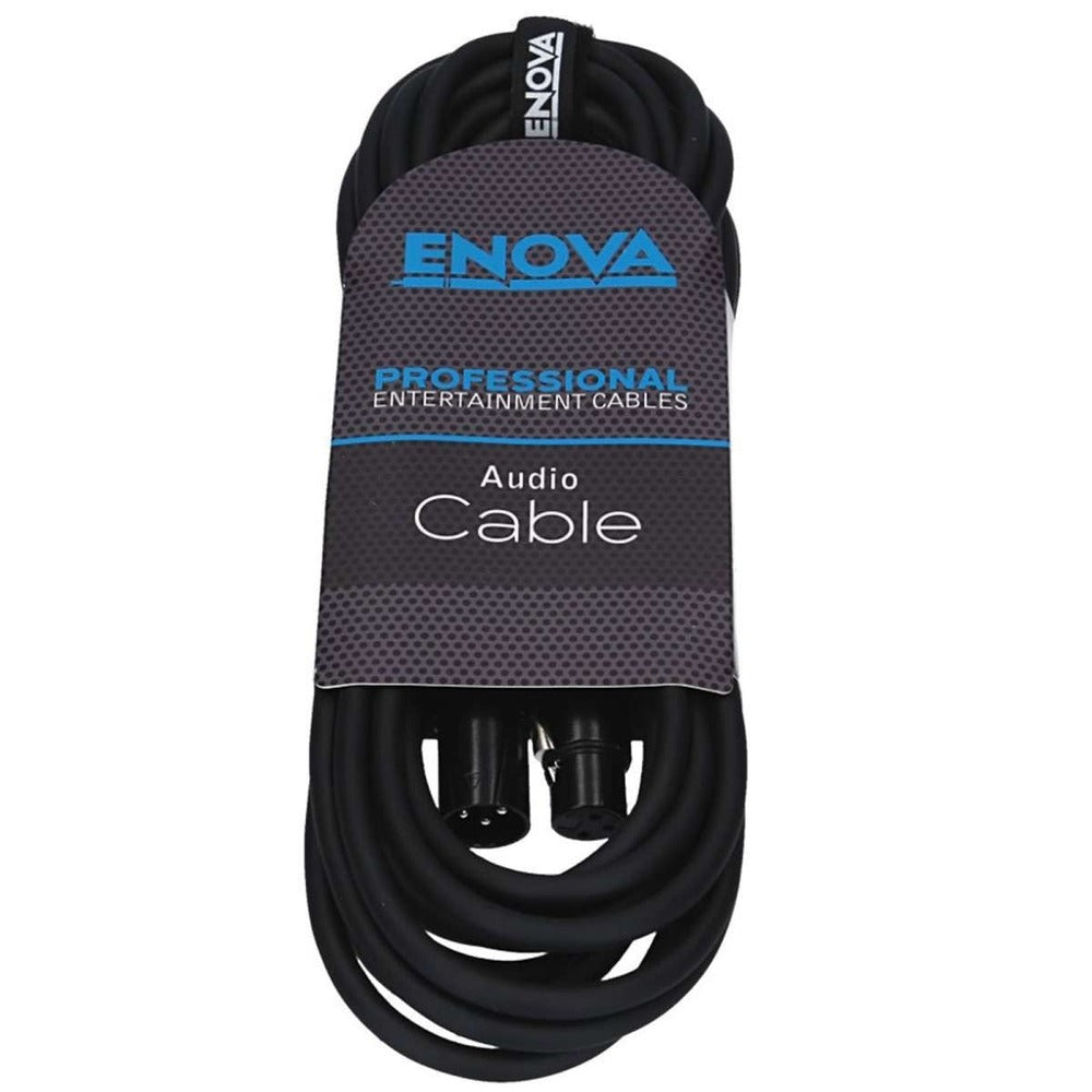 Enova 30 Meters XLR Female to XLR Male Microphone Cable 3-Pin Analogue & AES with Velcro
