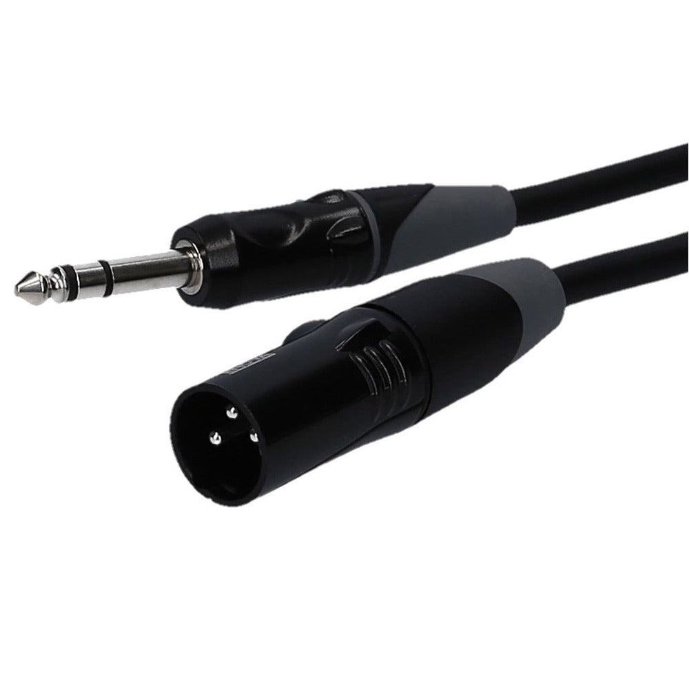 Enova 10 Meters XLR Male to 1/4" Plug 2-Pole Microphone Cable Analogue & AES with Velcro