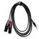Enova 1 Meter XLR Male 3-Pin - RCA Male Adapter Cable Black & Red Stereo Cable