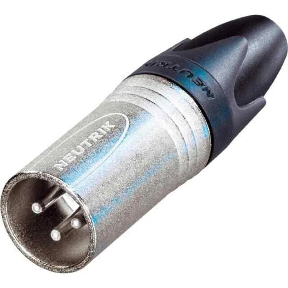 Enova XLR Chassis Connector Male 3-Pin Black Metal Housing Solder Cups