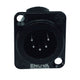 Enova XLR Chassis Connector Female 5-Pin Black Metal Housing Solder Cups