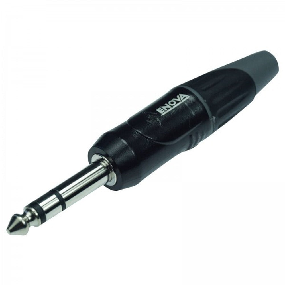 Enova XLR Cable Connector Male 3-Pin Black Housing and Grey Boot Solder Cups