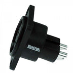 Enova XLR Cable Connector Female 5-Pin Black Housing and Grey Boot Solder Cups