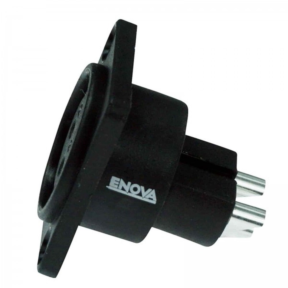 Enova XLR Cable Connector Female 5-Pin Black Housing and Grey Boot Solder Cups