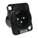 Enova XLR Cable Connector Female 5-Pin Black Housing and Grey Boot Solder Cups