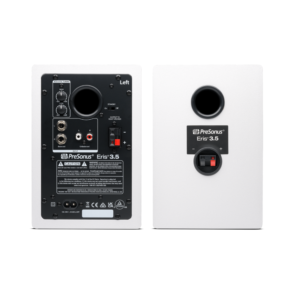 PreSonus Eris E3.5 2nd Gen Studio Monitors, White (Sold in Pairs)
