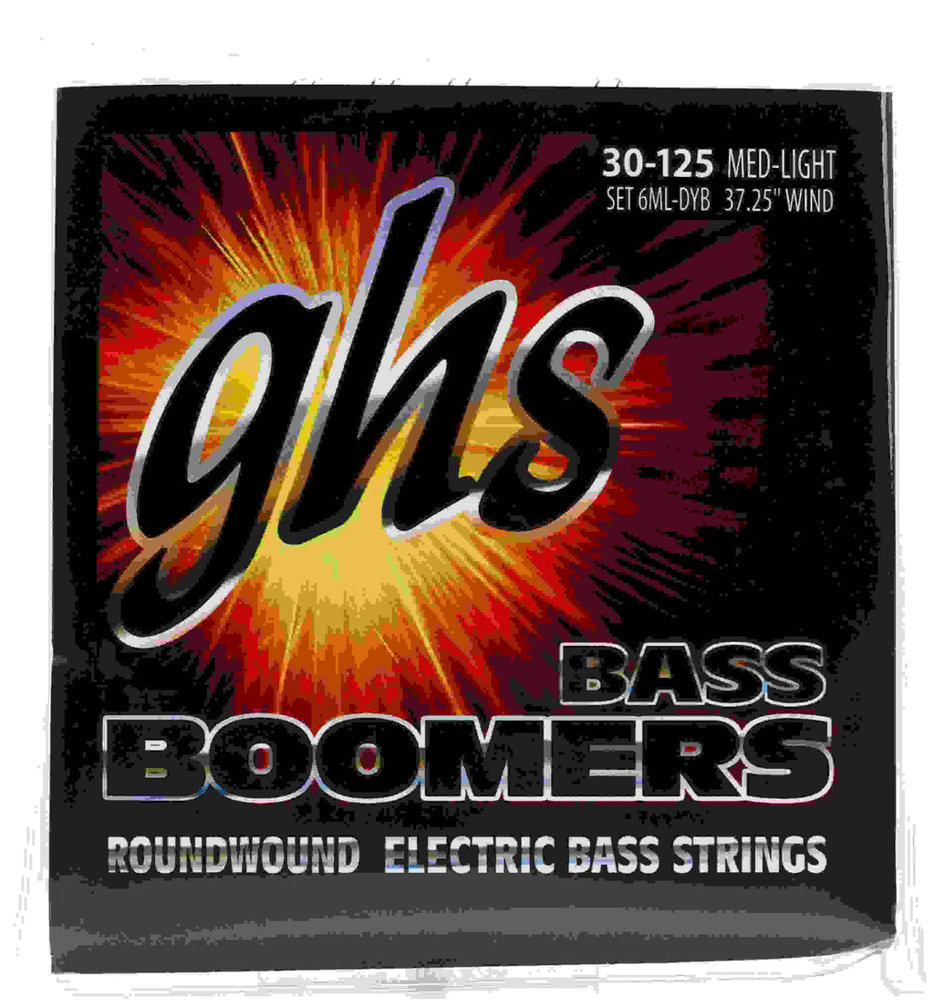 GHS Electric Bass Guitar 6-String Boomers Medium Light 0.30 - 125 Gauge