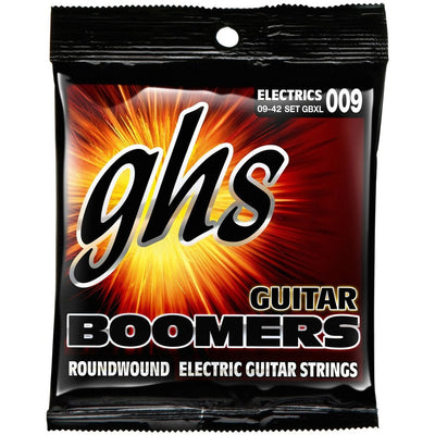 GHS Electric Guitar String Reinforced Boomers- Extra Light 0.09 - 0.42 Gauge