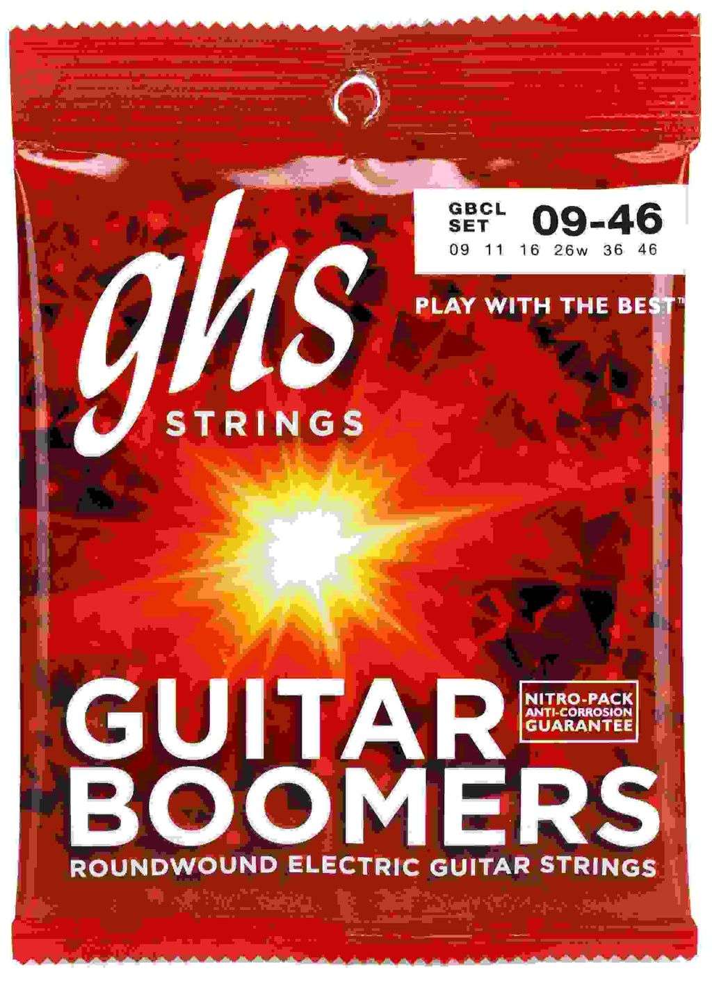 GHS Electric Guitar String Boomers Custom- Light 0.09 - 0.46 Gauge