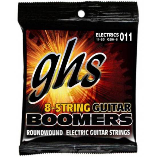 GHS Electric Guitar 8-String Boomers Heavy 0.11 - 0.85 Gauge