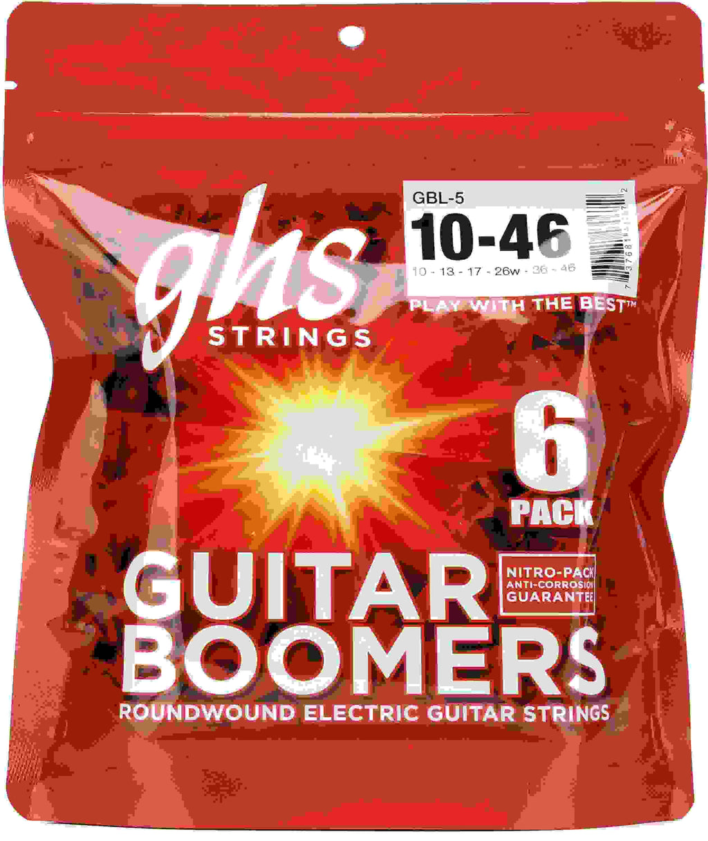 GHS Electric Guitar String Boomers- Light 0.10 - 0.46 Gauge