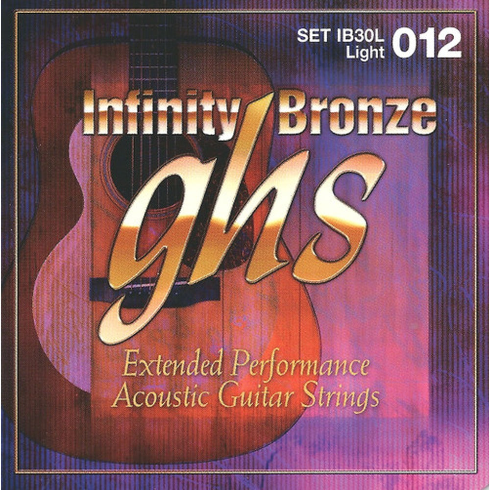 GHS Acoustic Guitar String Set Coated Infinity Bronze Light 0.12 - 0.54 Gauge