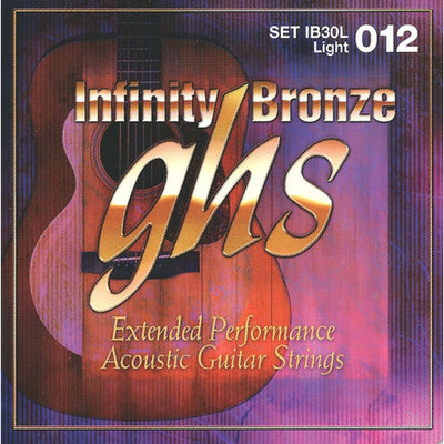 GHS Acoustic Guitar String Set Coated Infinity Bronze Light 0.12 - 0.54 Gauge