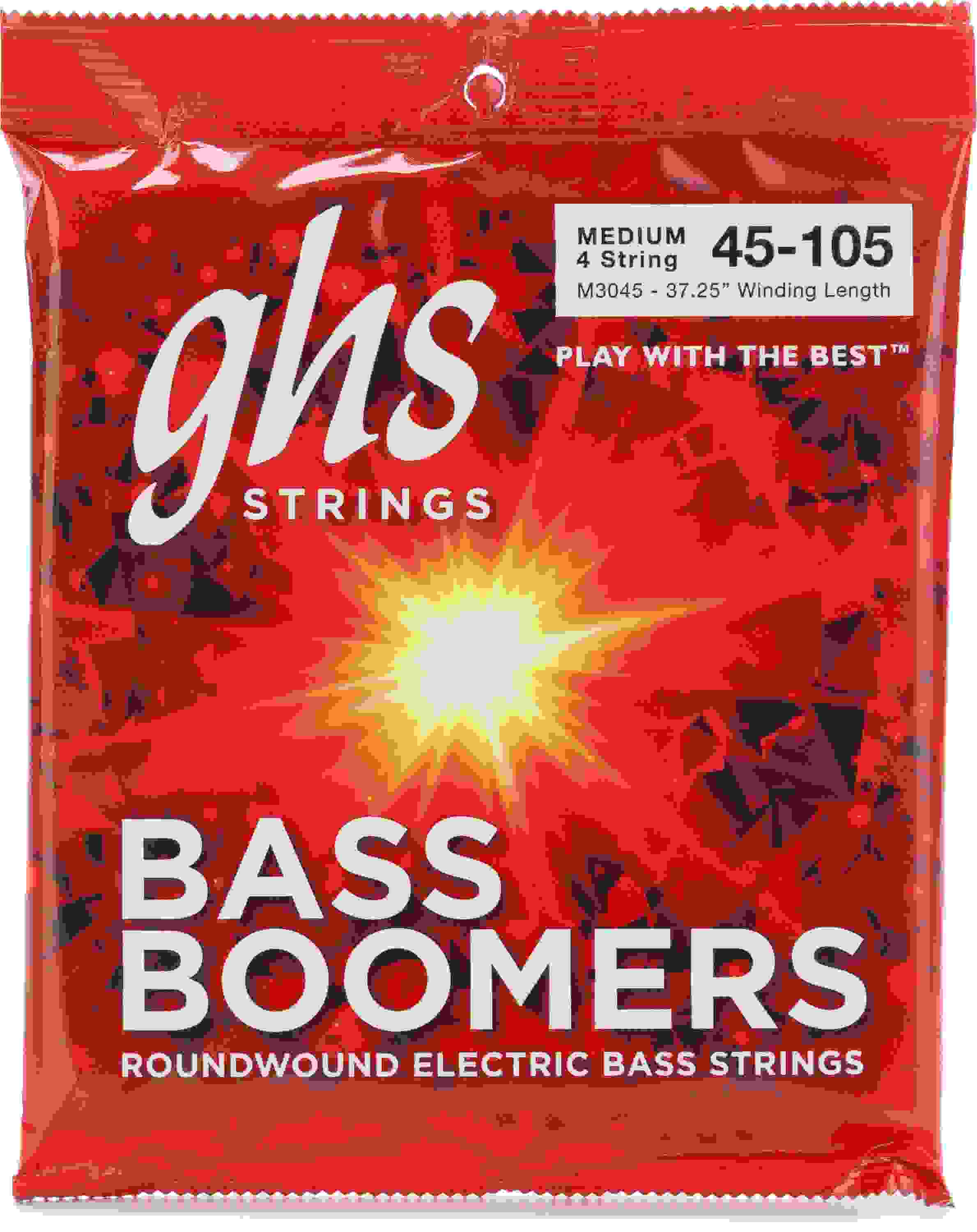 GHS Electric Bass Guitar 4-String Extra Long Boomers 0.45 - 105 Gauge