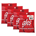 GHS Acoustic Guitar String Phosphor Bronze- 0.12 - 0.54 Gauge Light
