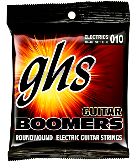 GHS Electric Guitar String Reinforced Boomers- Light 0.10 - 0.46 Gauge