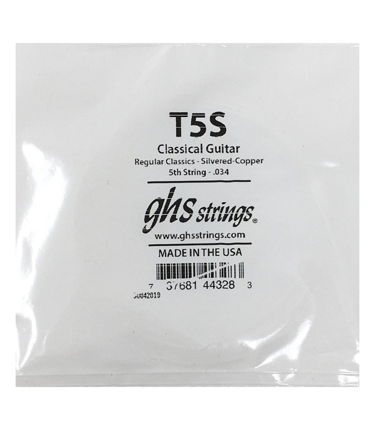 GHS 5th Single Classic String Silver String Tie End 0.34 Gauge