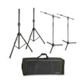 Gravity SSMS SET 1 Set with 2 loudspeaker and 2 microphone stands in a transport bag