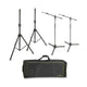 Gravity SSMS SET 1 Set with 2 loudspeaker and 2 microphone stands in a transport bag