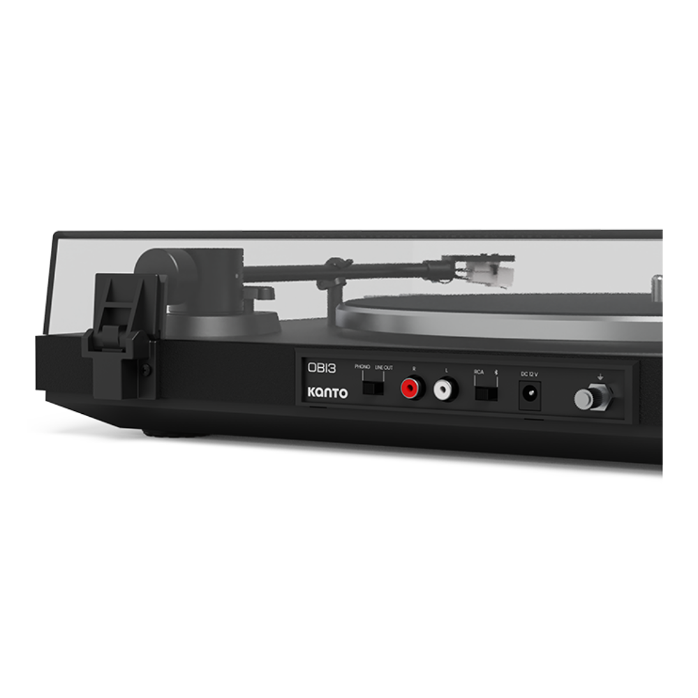 Kanto Audio OBI3 Turntable with Bluetooth 5.3, Preamp, and Pitch Control, Matte Black